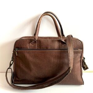 Vintage Natural Cork Brown Men's Crossbody Laptop Bag Briefcase 16” Portugal
